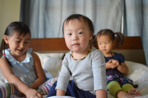 My three little miracles who don't currently like being photographed.